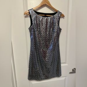 White House Black Market XS Silver sequin dress. Lined. Excellent condition